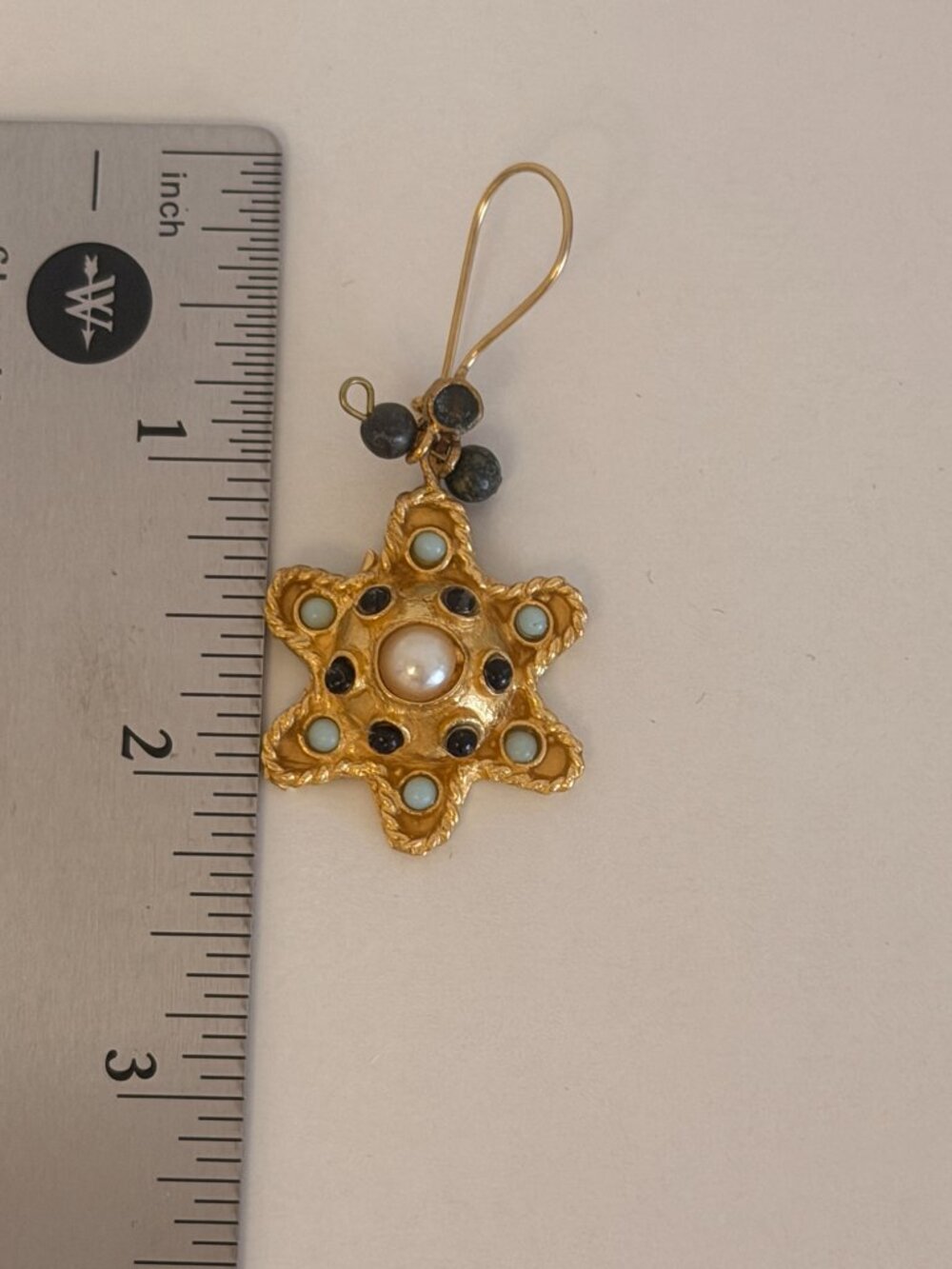 Traditional Turkish Ottoman Earrings Costume 24kt Gold over bronze NWT - Picture 6 of 7